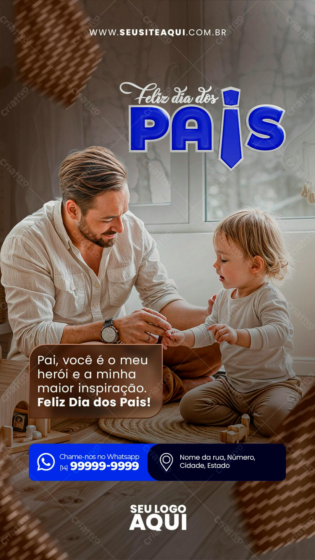 Flyer Dia dos Pais PSD Editável