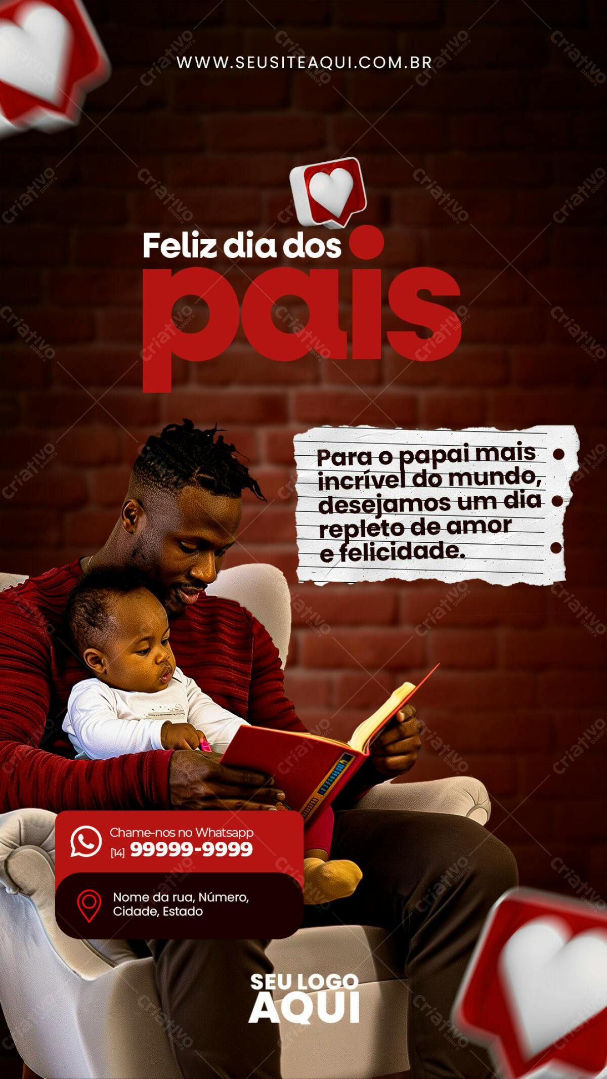 Postagem Dia dos Pais PSD Editável