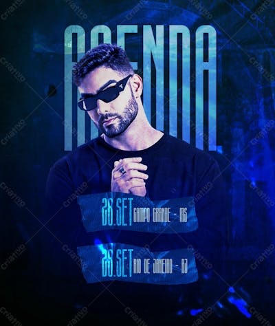 95 Flyers Para Artistas E Eventos Agenda Semanal Feed