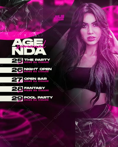 97 Flyers Para Artistas E Eventos Agenda Semanal Feed