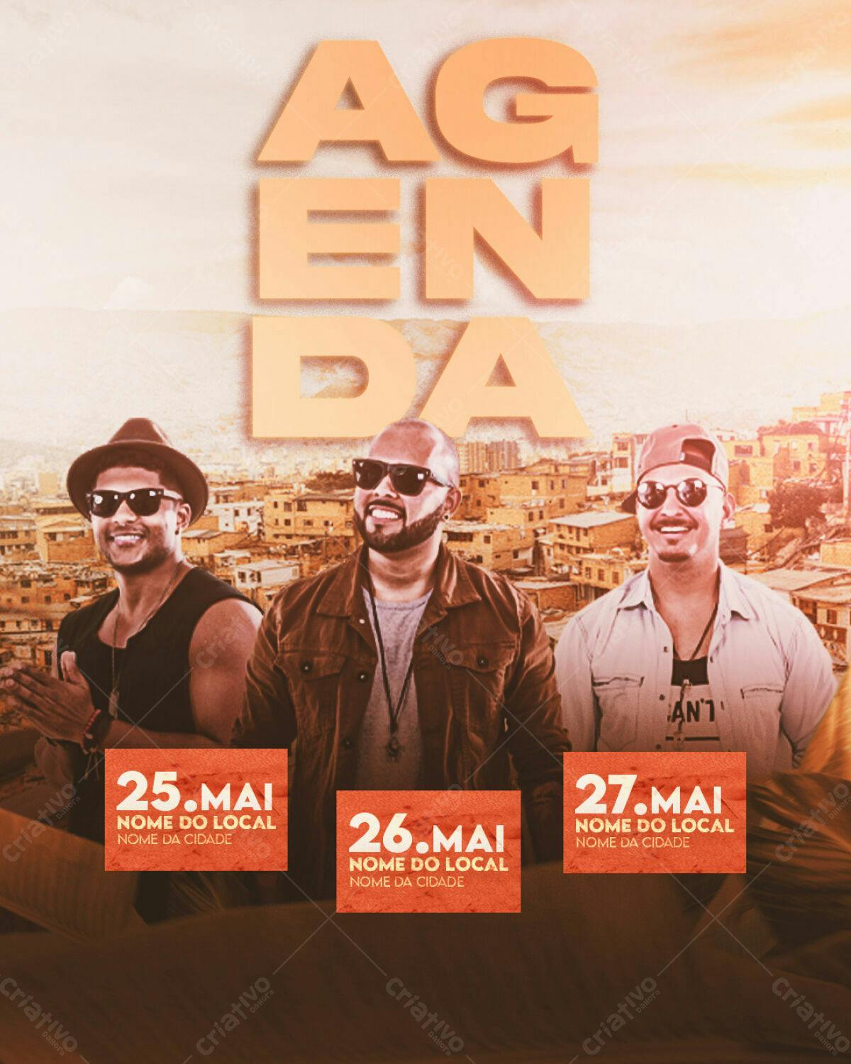 Flyer para Shows Musicais PSD Editável