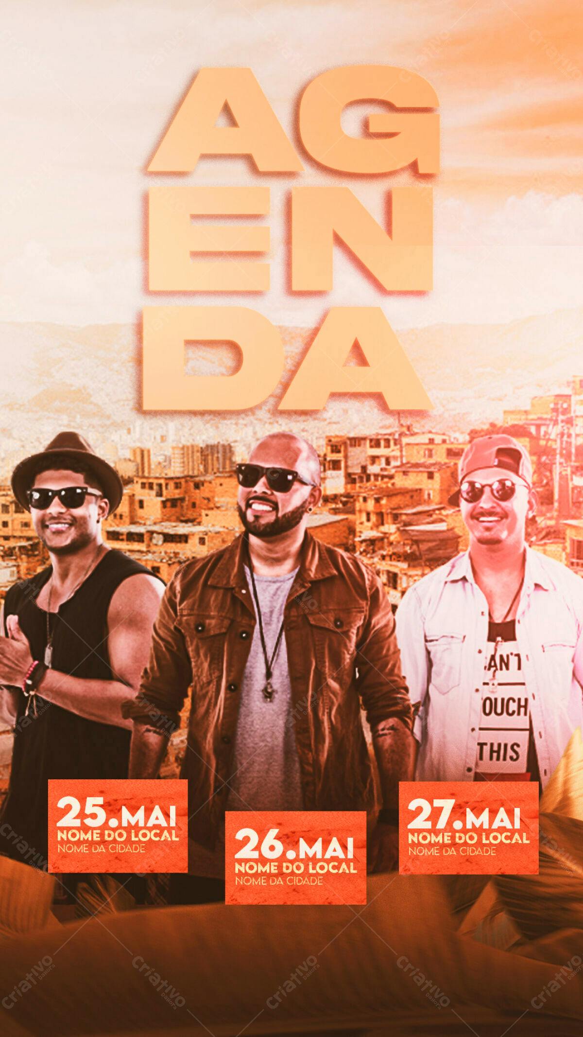 Flyer para Agenda de Shows Musicais PSD Editável