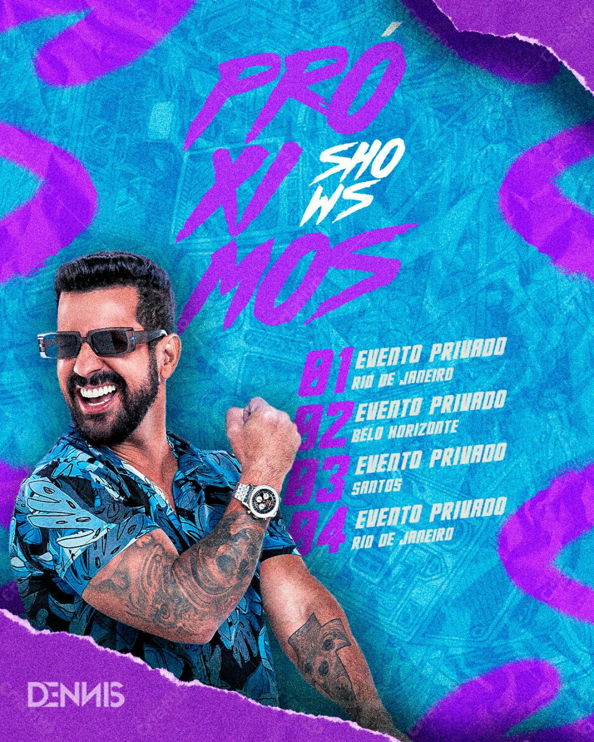 Flyer para Show Dennis DJ PSD Editável