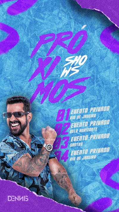 100 Flyers Para Artistas E Eventos Agenda Semanal Story