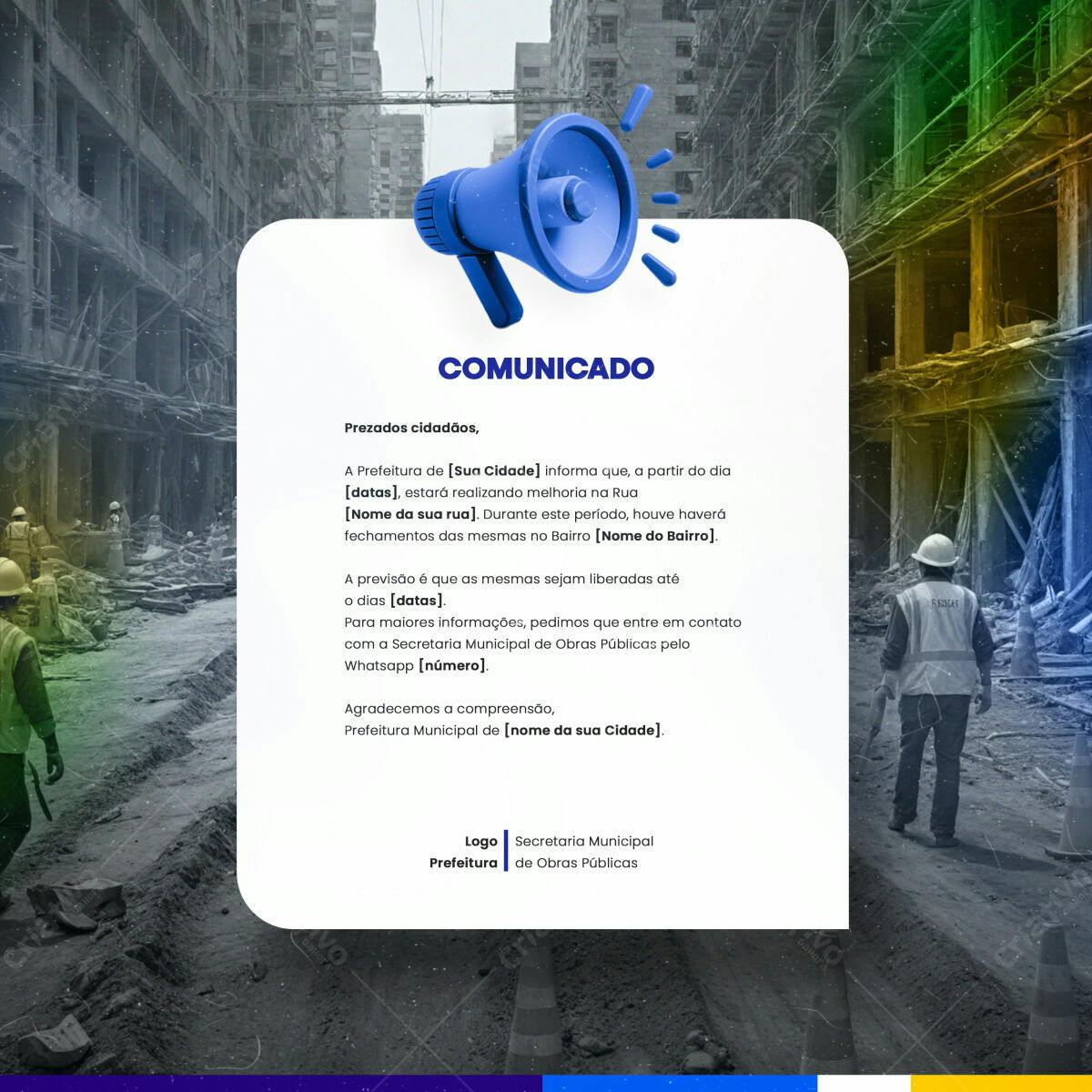 Comunicado Oficial Prefeitura PSD Editável