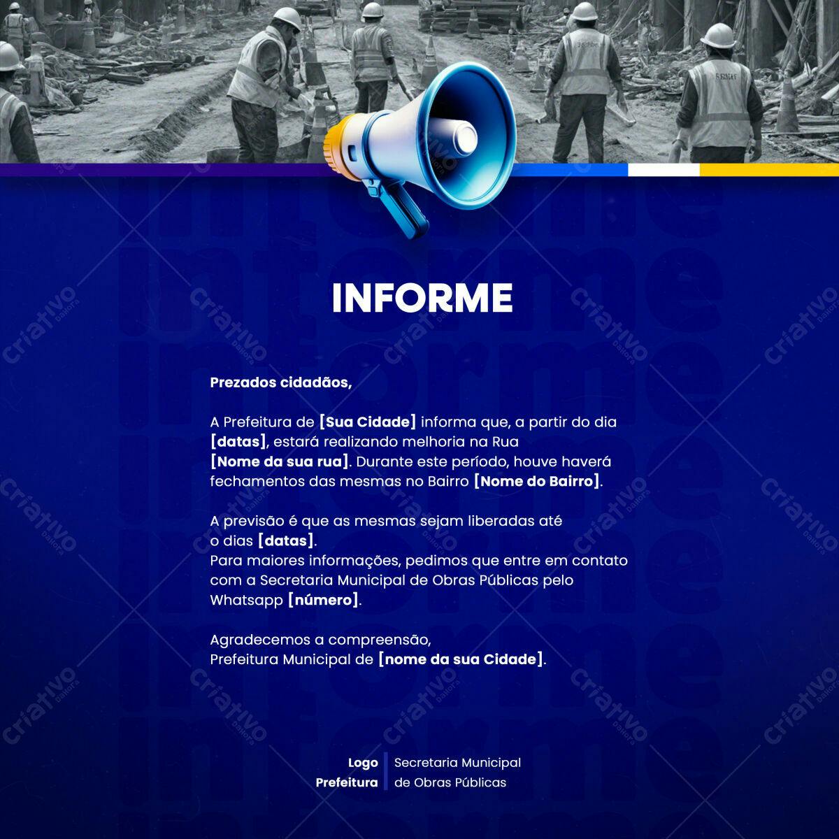 Flyer de Informação Pública PSD Editável