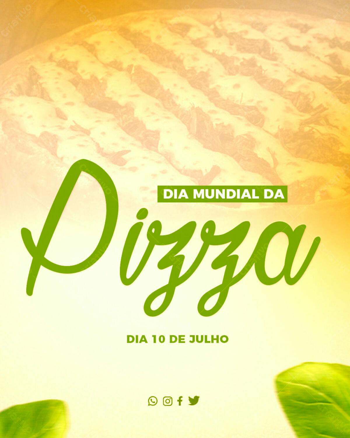 Flyer para o Dia Mundial da Pizza PSD Editável