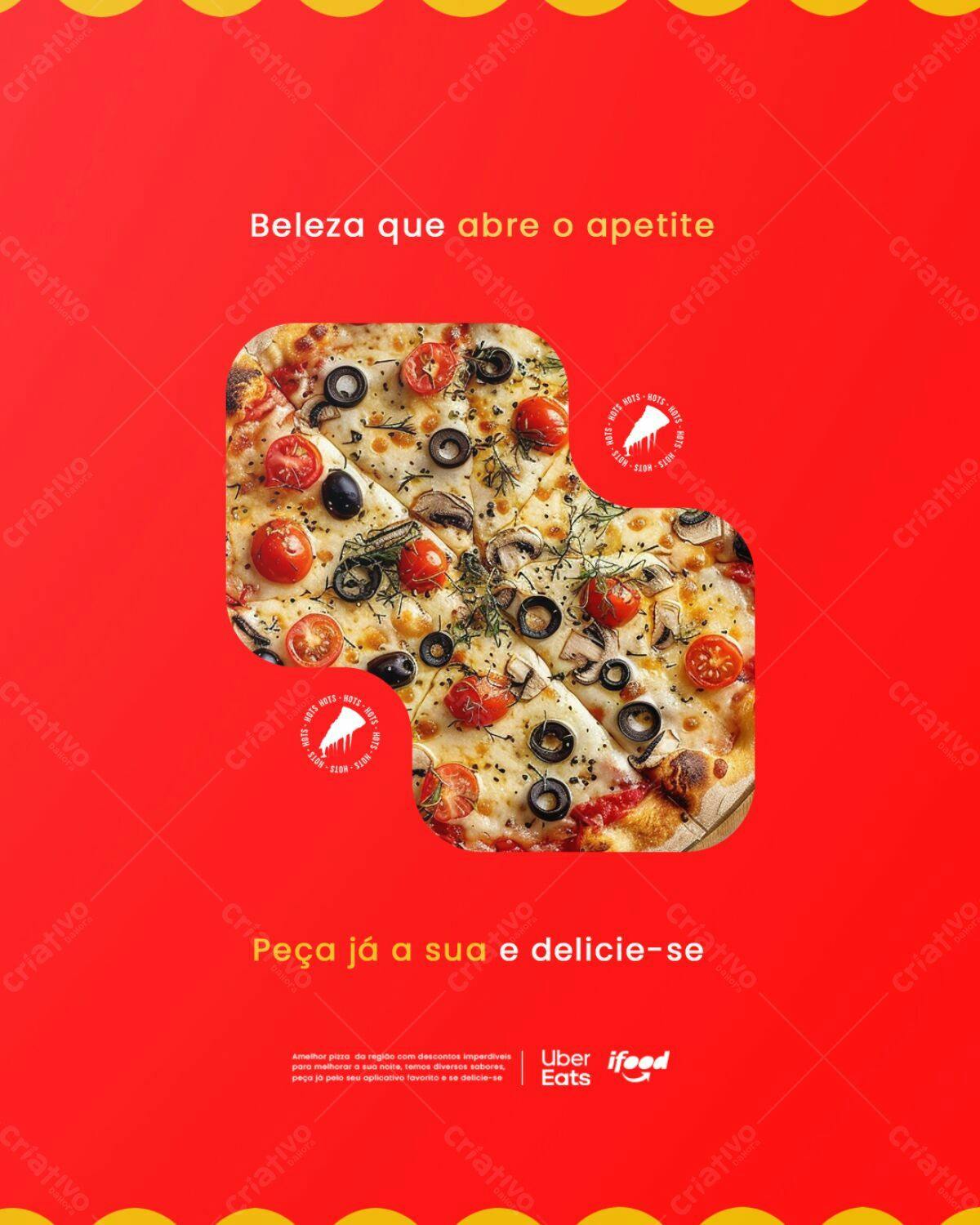 Postagem para Redes Sociais Pizza PSD Editável