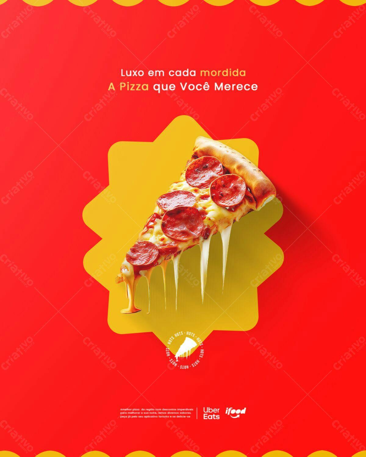Flyer para Propaganda de Pizza PSD Editável