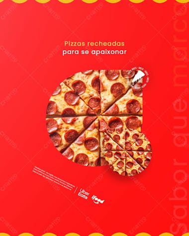 Pizzas recheadas psd pizzaria