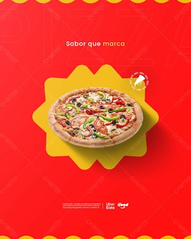 Sabor que marca psd pizzaria