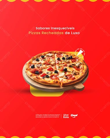 Sabores inesqueciveis psd pizzaria
