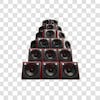 Sound box 3d transparent png element