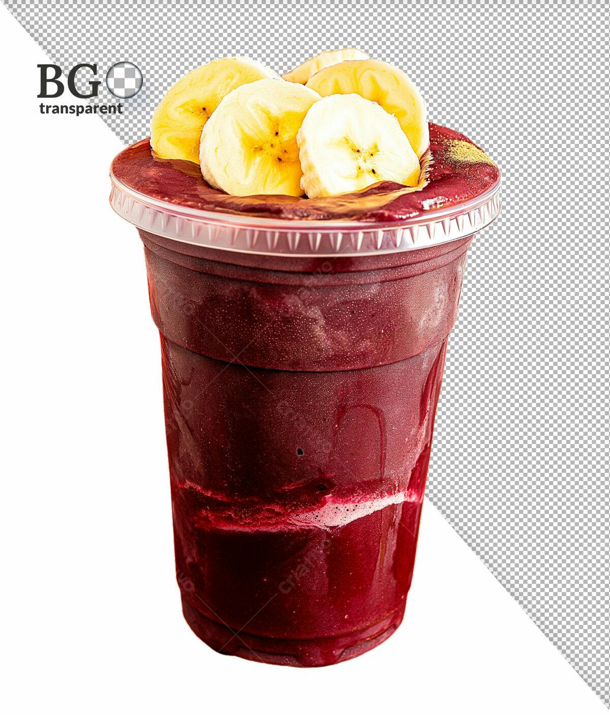 Psd Açaí com Banana para Cardápio de Lanchonete PSD Editável