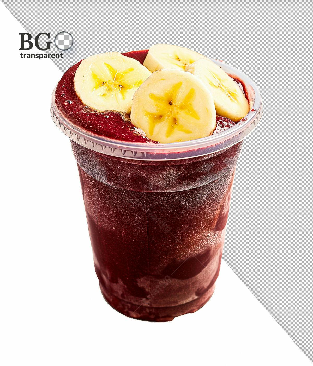 Mockup de Açaí com Banana PSD Editável