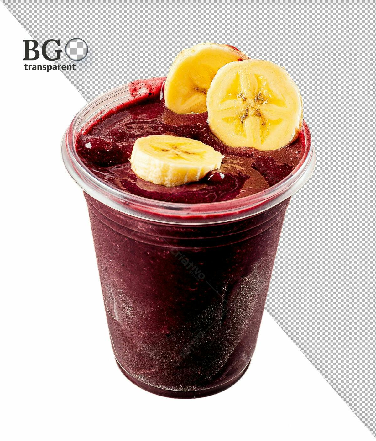 Mockup de Açaí com Banana PSD Editável