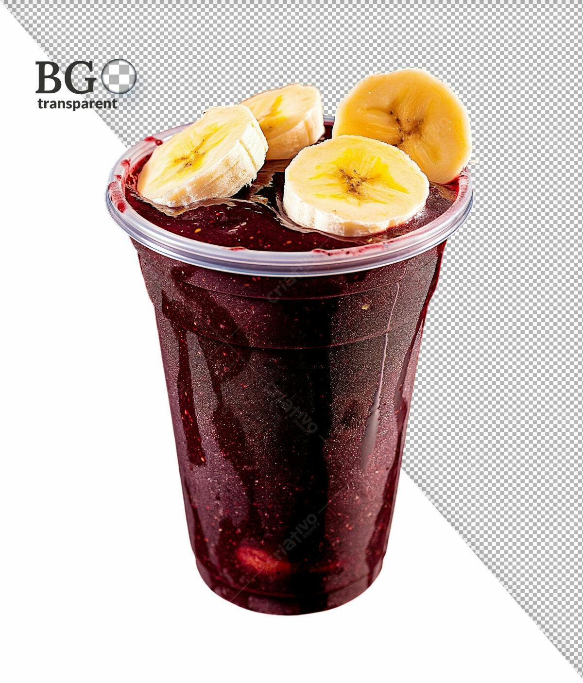Mockup Açaí com Banana PSD Editável