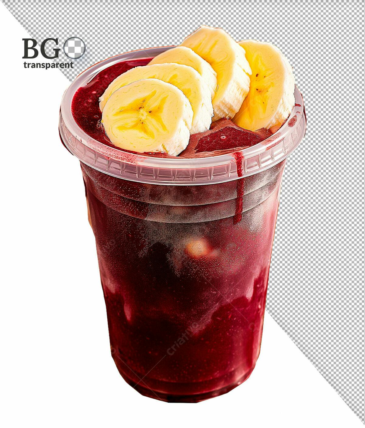 Embalagem para Açaí com Banana PSD Editável