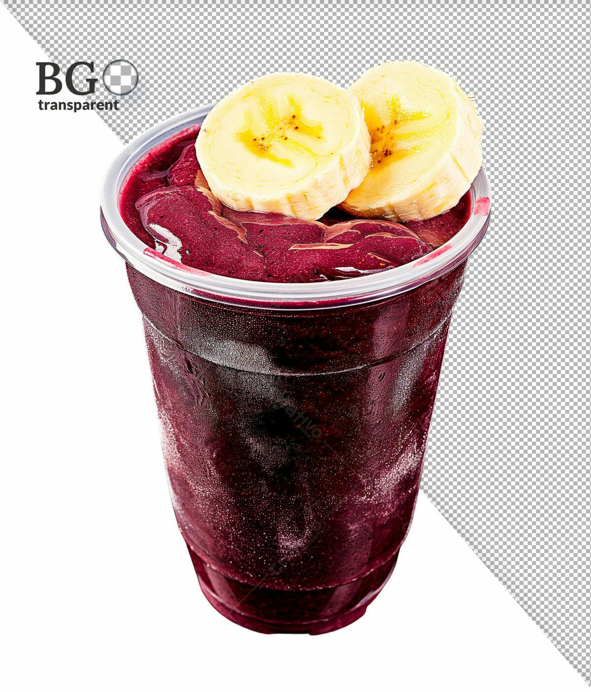 Mockup Açaí com Banana PSD Editável