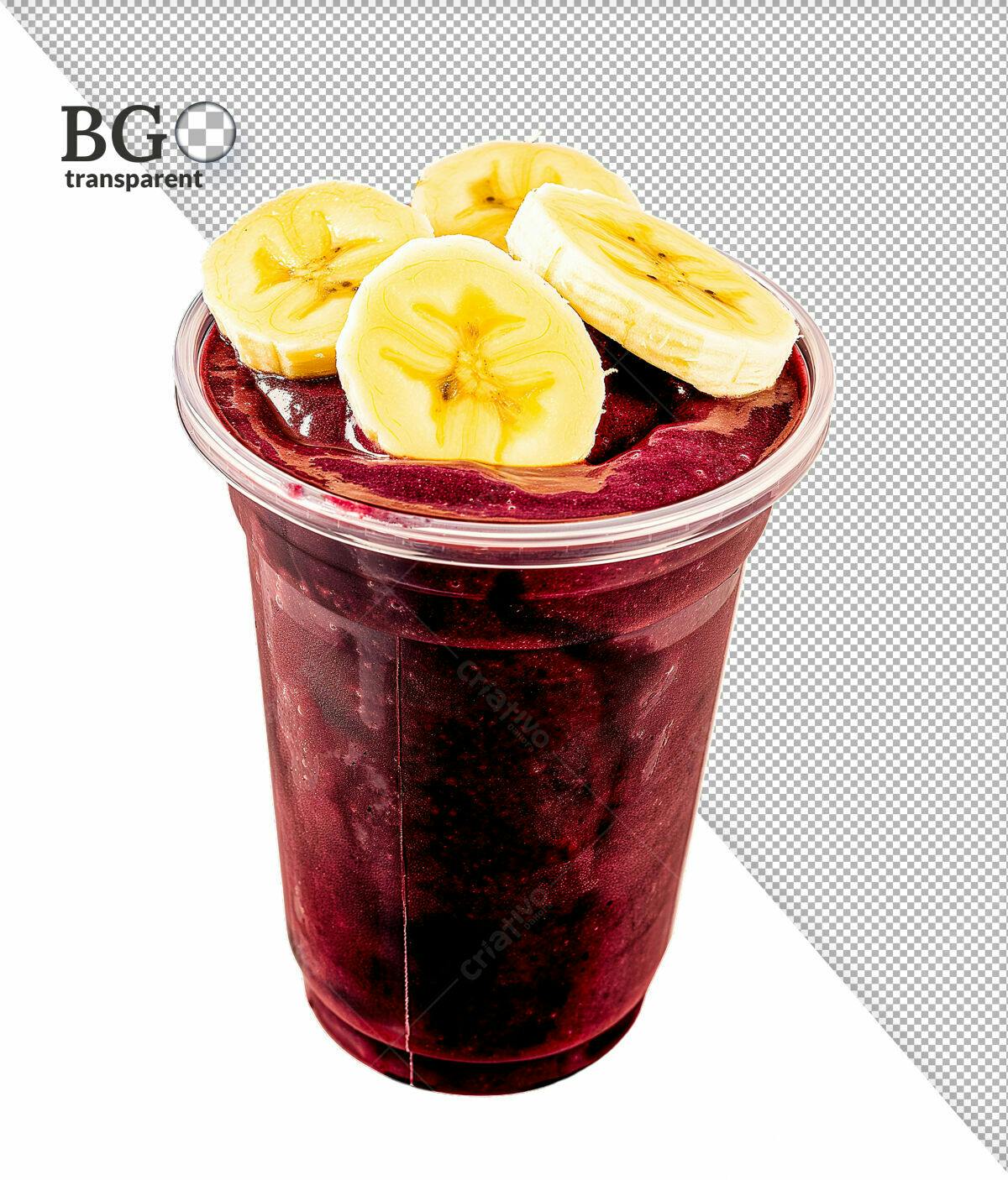 Embalagem para Açaí com Banana PSD Editável
