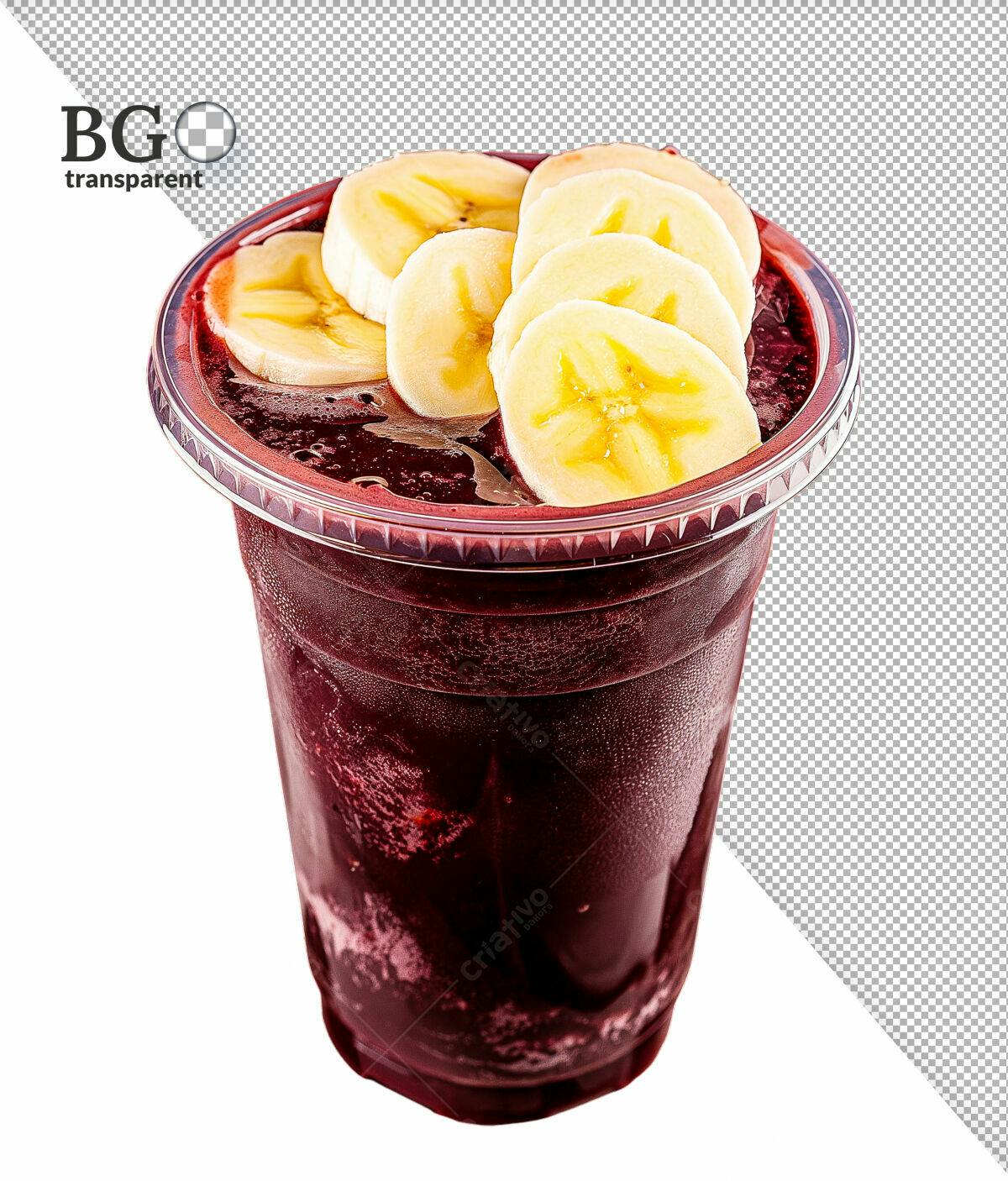 Mockup Açaí com Banana PSD Editável