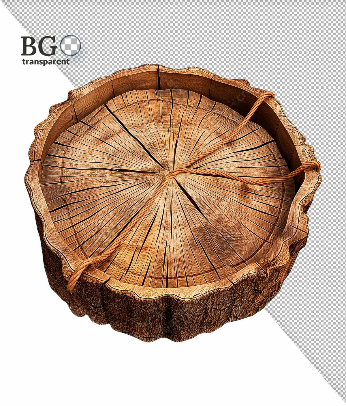 Toco de Madeira para Mockup PSD Editável