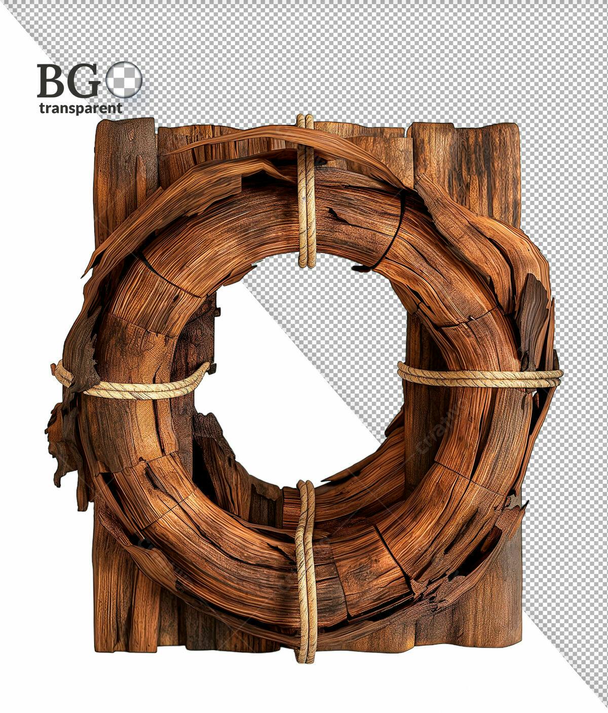 Moldura de Madeira Rustica PSD Editável