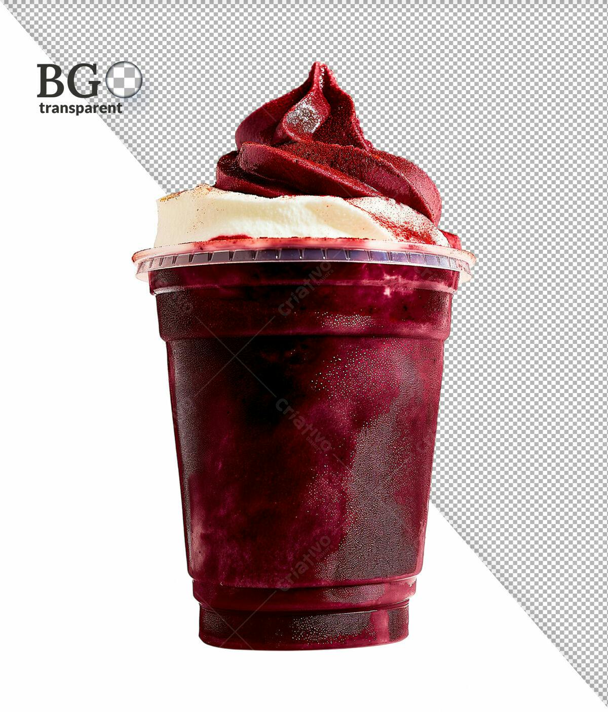 Mockup de Açaí em Copo PSD Editável