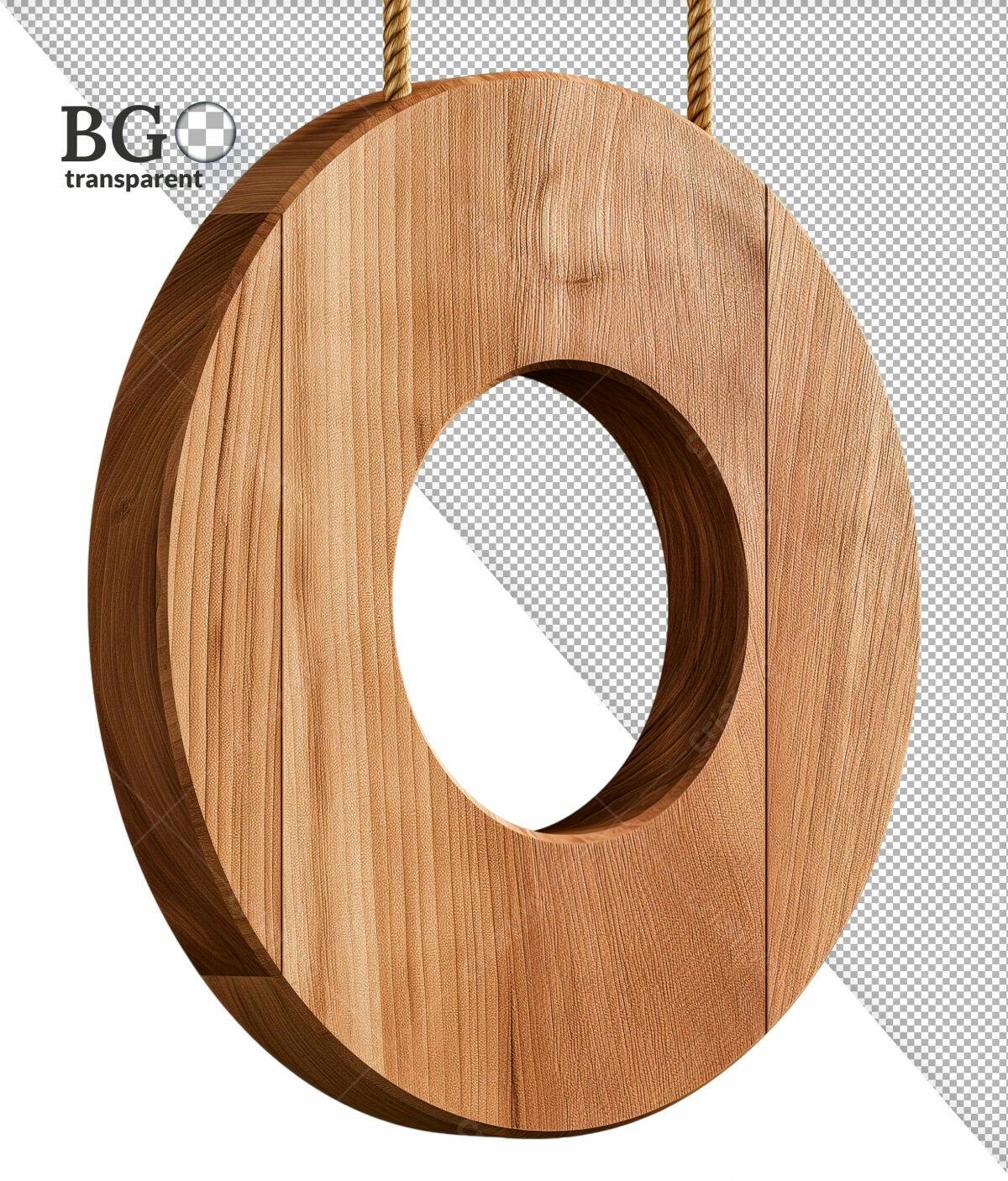 Moldura Circular de Madeira PSD Editável