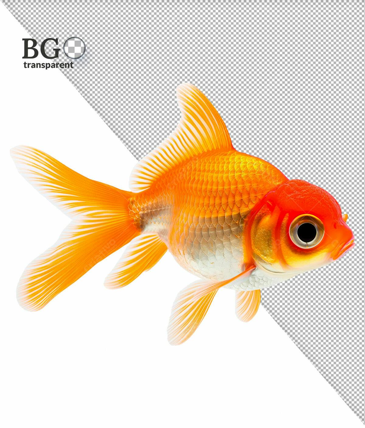 Imagem Peixe Dourado Laranja PSD Editável