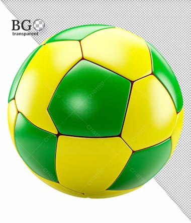 Bola de futebol 3d em alta qualidade para composição