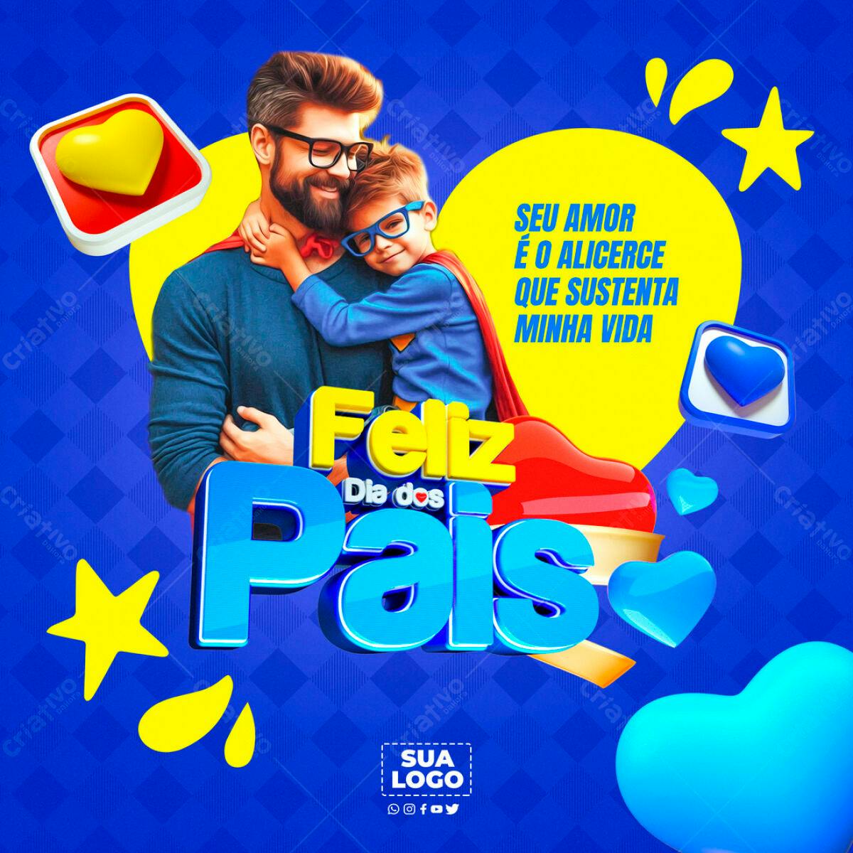 Flyer Dia dos Pais PSD Editável