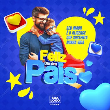 Feliz dia dos pais 11 agosto redes sociais