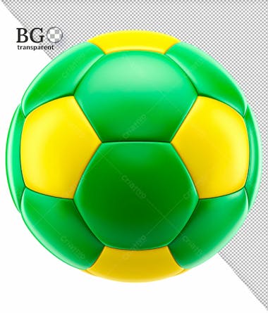 Bola de futebol 3d em alta qualidade para composição