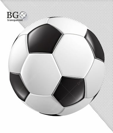 Bola de futebol 3d em alta qualidade para composição