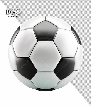 Bola de futebol 3d em alta qualidade para composição