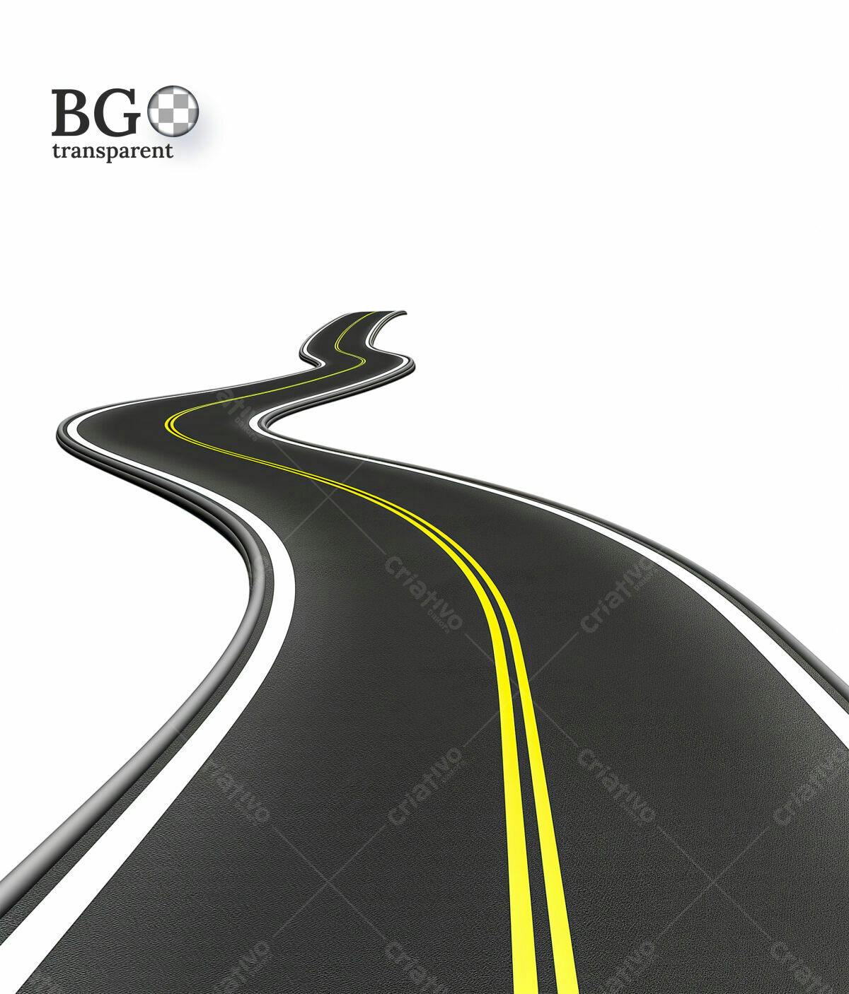 Plano de Fundo Estrada Curva PSD Editável