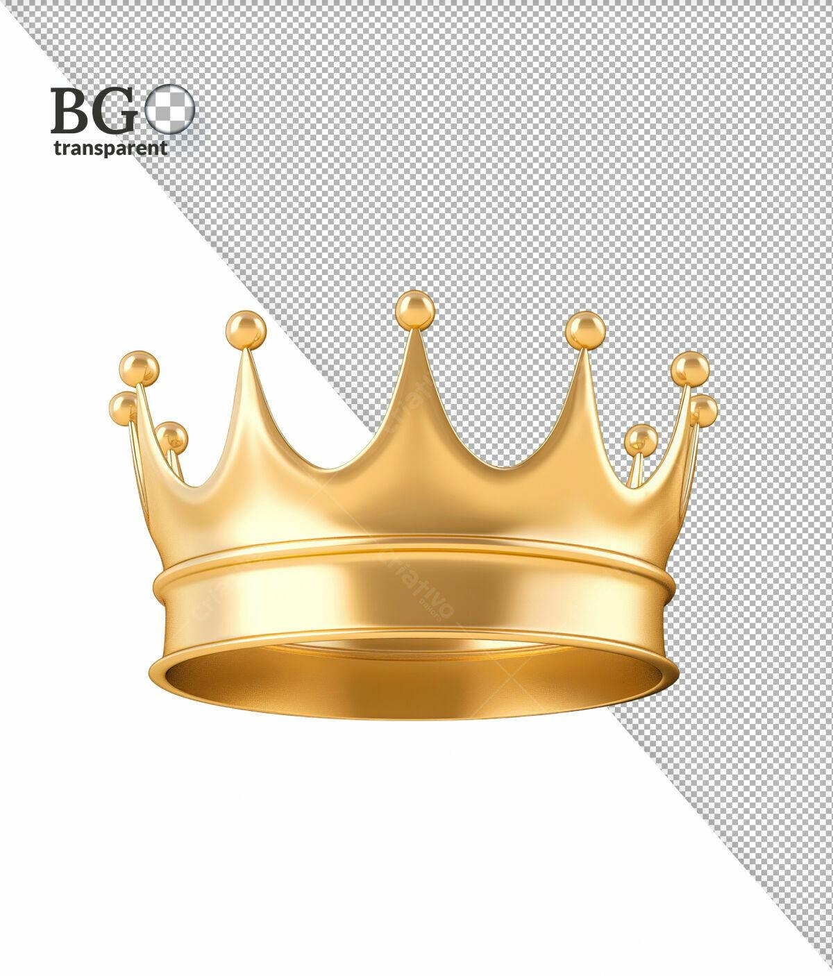 Coroa de Ouro PSD para Design de Luxo