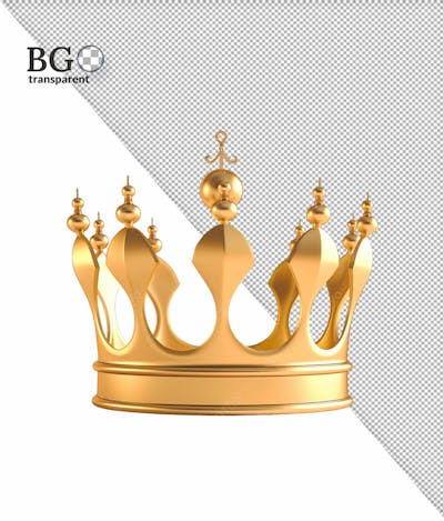 Coroa De Ouro Em Alta Qualidade Para Composição