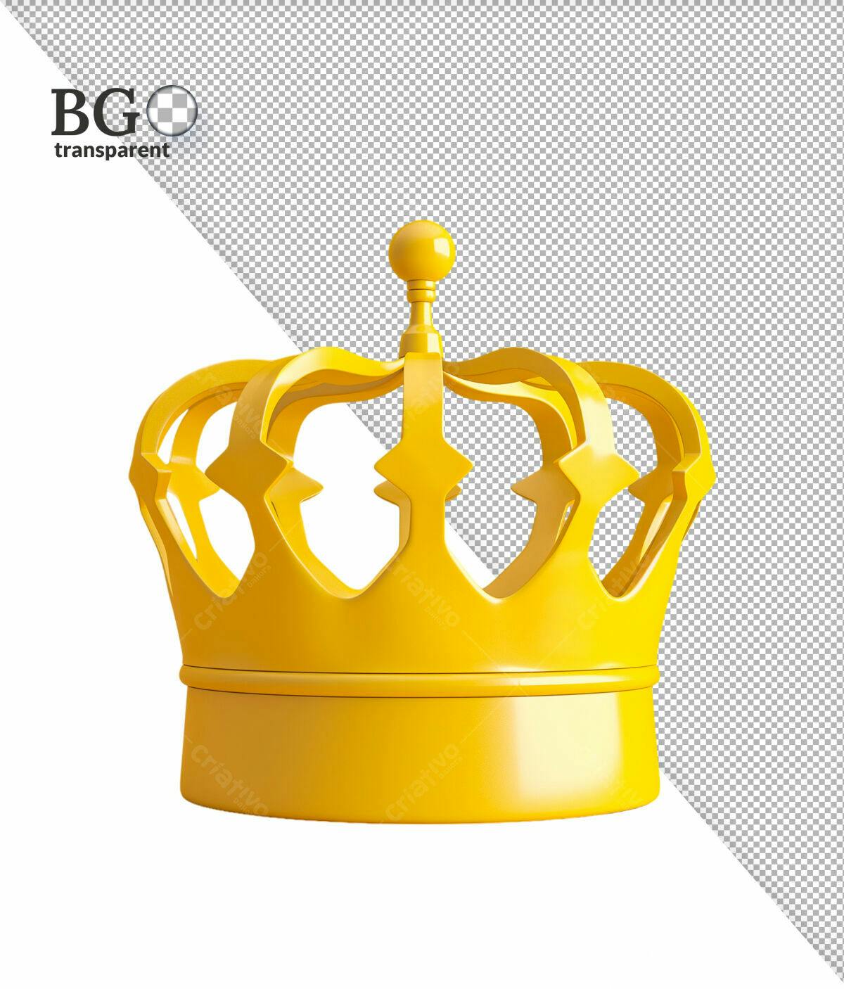 Ilustração de Coroa Dourada PSD Editável