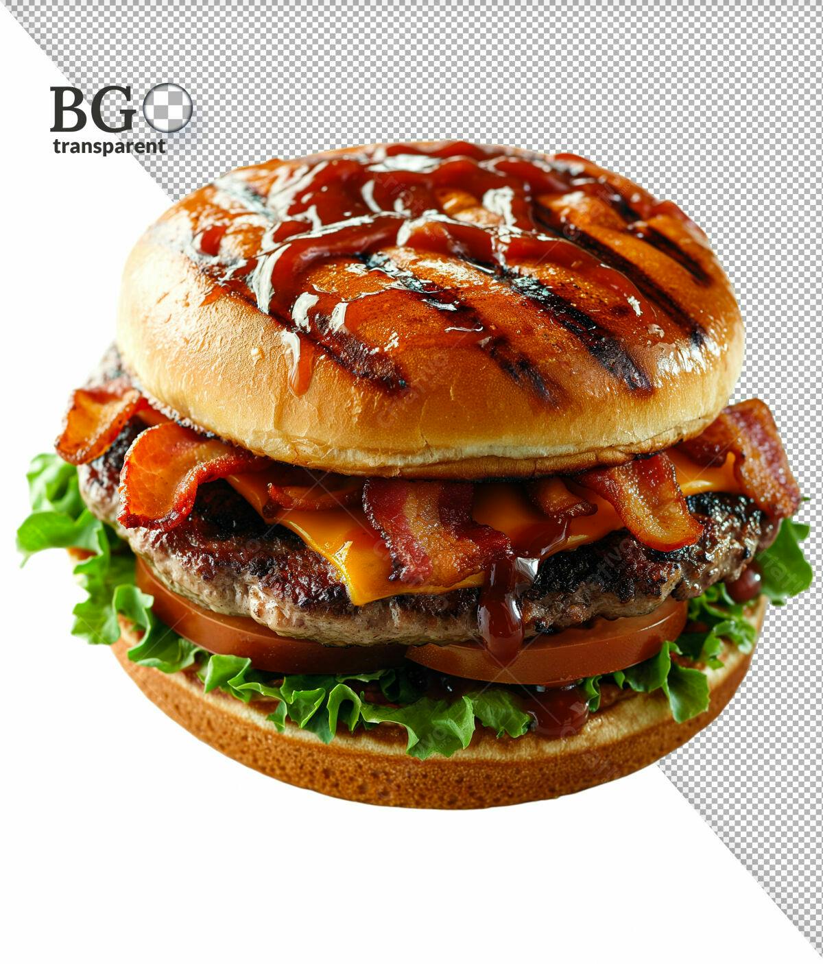 Psd Hambúrguer Bacon e Queijo para Cardápio PSD Editável