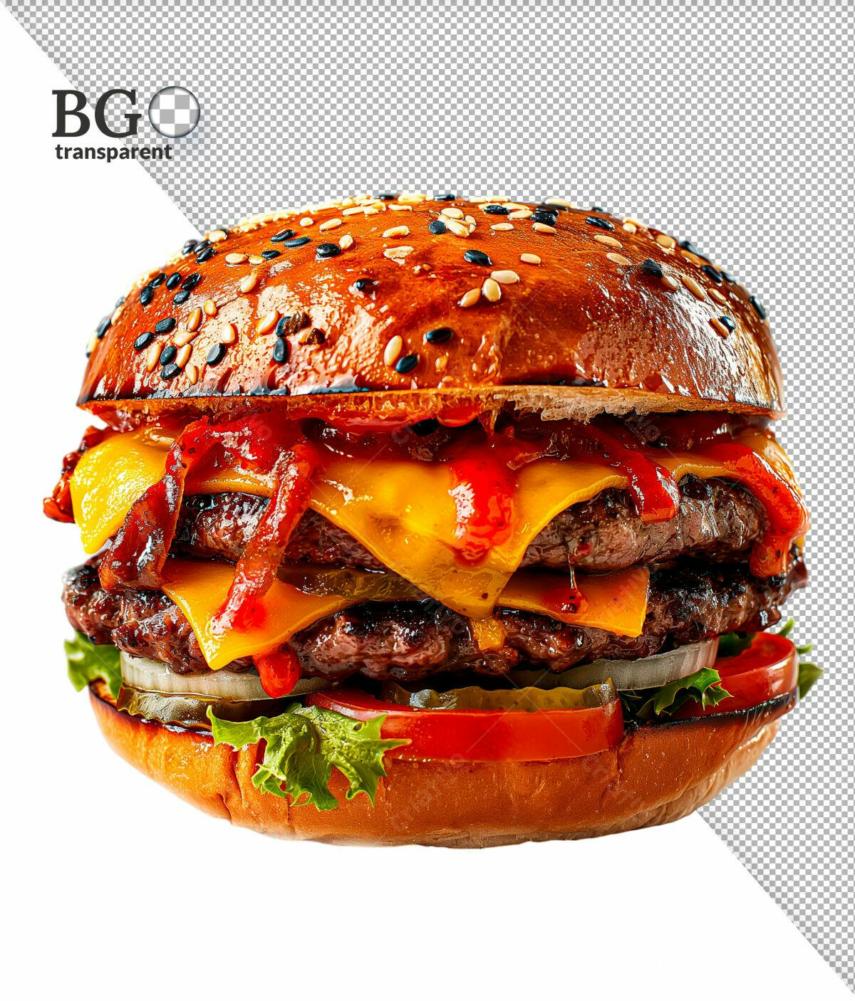 Psd Hambúrguer Duplo Gourmet PSD Editável