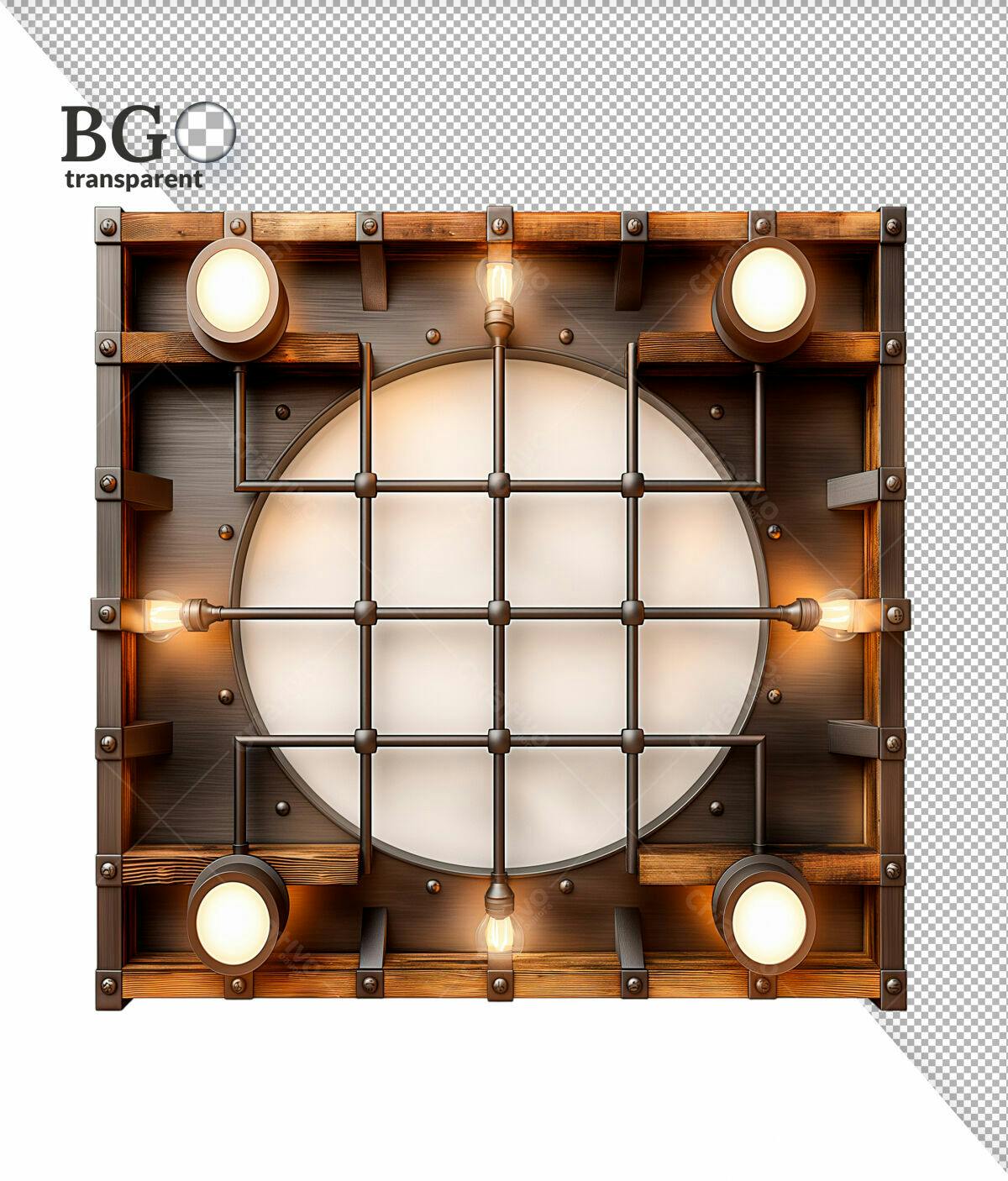 Moldura de Luz Industrial Vintage PSD Editável