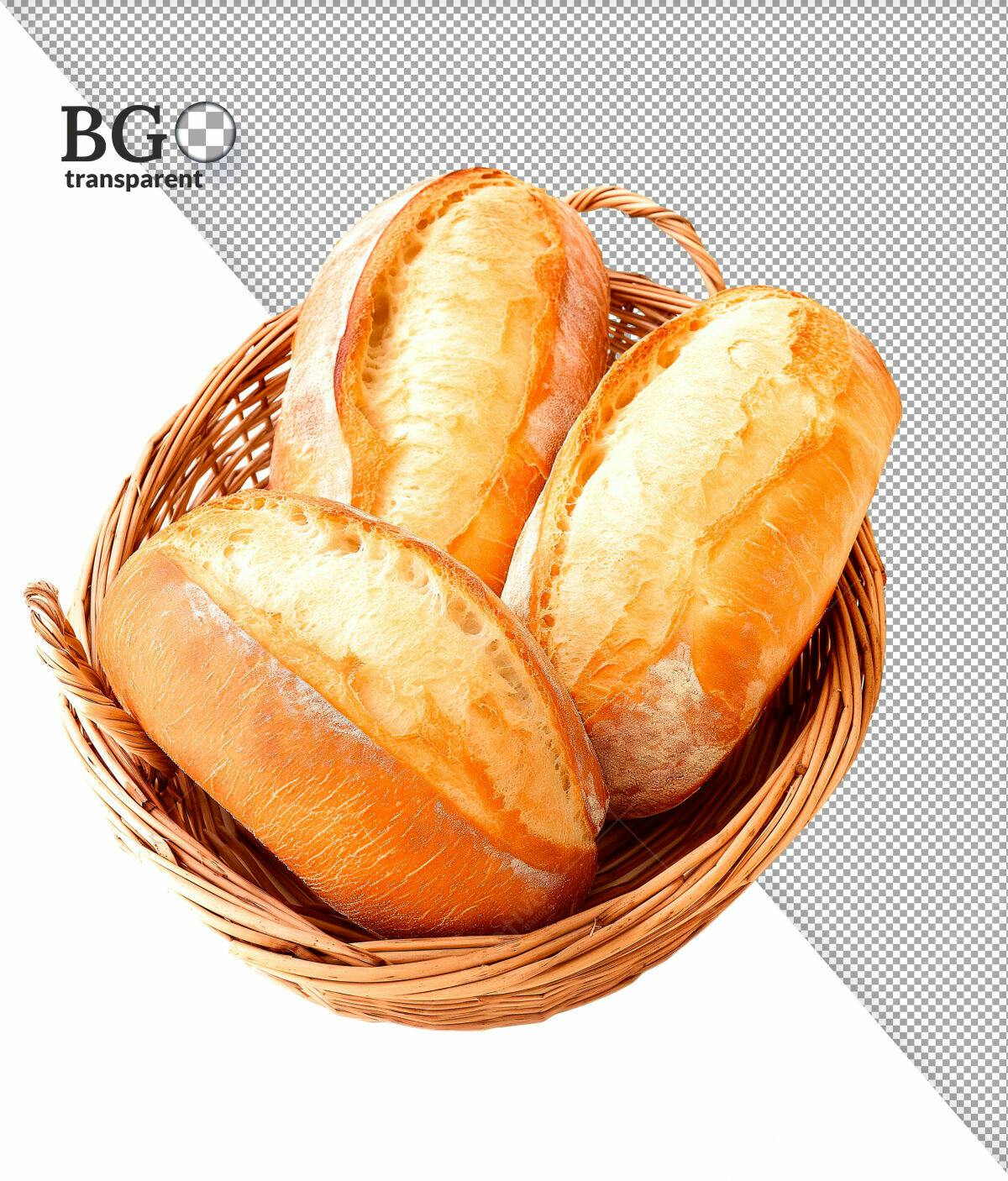 Pão Francês em Cesta PSD Editável