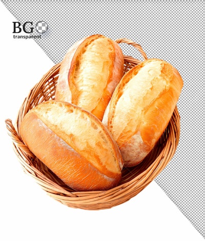 Pão Francês em Cesta PSD Editável