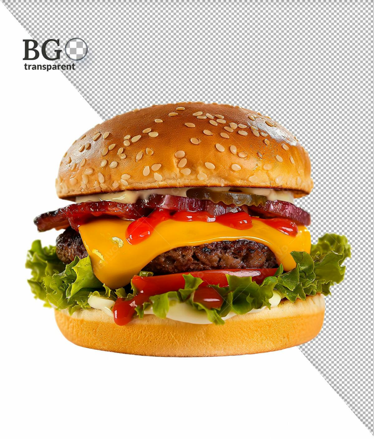 Imagem de Hambúrguer Delicioso PSD Editável