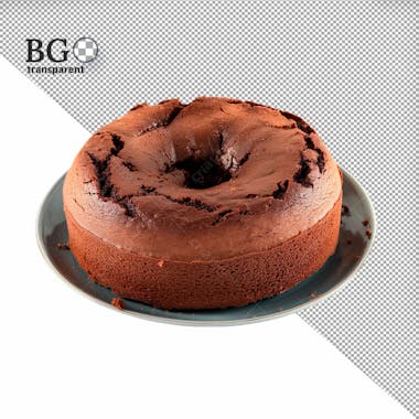 Bolo de chocolate caseiro em alta qualidade para composição