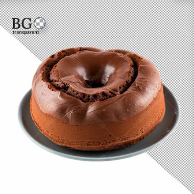 Bolo de chocolate caseiro em alta qualidade para composição