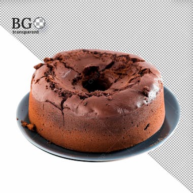 Bolo de chocolate caseiro em alta qualidade para composição