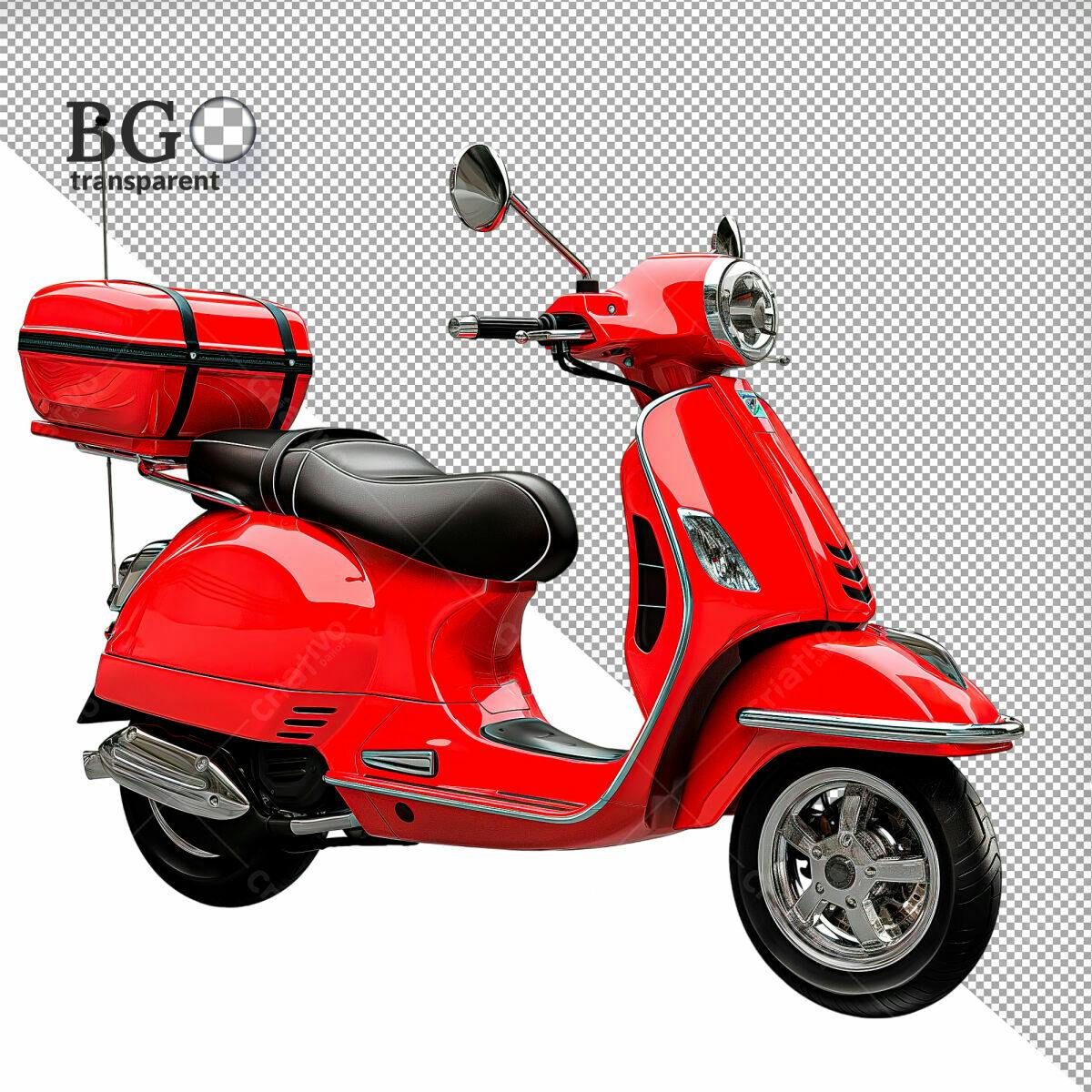 Scooter Vespa Vermelha PSD Editável